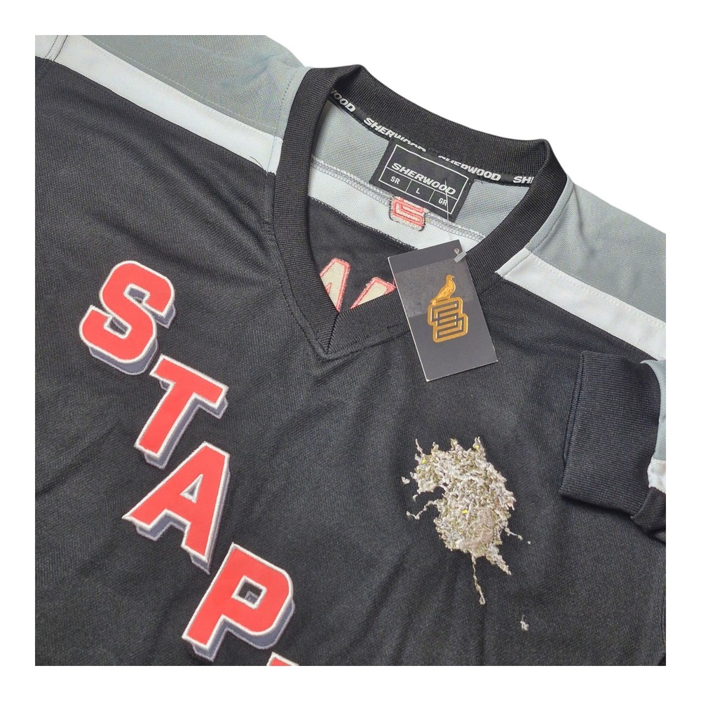 NEW! Sherwood Hockey Jersey SPC Staple #49 Black Gray‎ Long Sleeve NWT Men's L